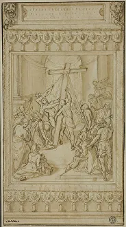 Saint Helena Kneeling before the True Cross, c.1582. Creator: Cesare Nebbia