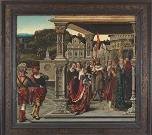 Orley Prints: Saint Helena before the Pope in Rome
