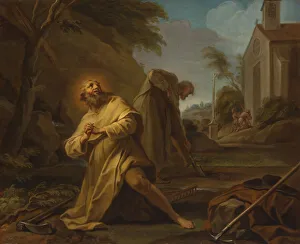 Rake Prints: Saint Hymer in Solitude, c. 1735. Creator: Unknown