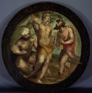 Torturer Gallery: Saint Ignatius of Antioch Disemboweled by Trajans Torturers, 1525 / 27