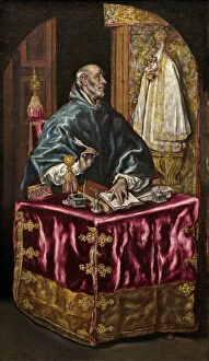 Images Dated 29th March 2021: Saint Ildefonso, c. 1603 / 1614. Creator: El Greco