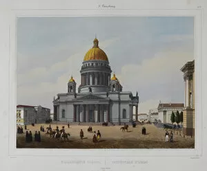 Benoist Collection: The Saint Isaacs Cathedral in Saint Petersburg, 1840s