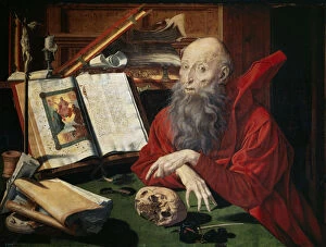 Saint Jerome, 1547. Artist: Reymerswaele, Marinus Claesz, van (ca. 1490-after 1567)