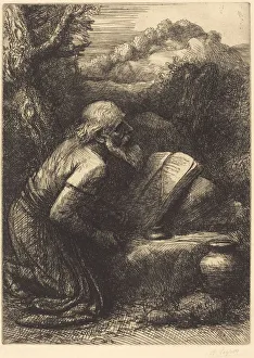 Saint Hieronymus Collection: Saint Jerome, 2nd plate. Creator: Alphonse Legros
