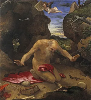 Lotto Prints: Saint Jerome. Artist: Lotto, Lorenzo (1480-1556)