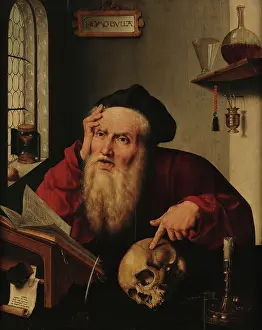 Cleve Prints: Saint Jerome in his Cell, after 1440. Creator: Cleve, Joos van (ca. 1485-1540)