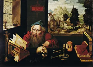 Cleve Prints: Saint Jerome in his Cell, 1520s. Artist: Cleve, Joos, van (ca. 1485-1540)