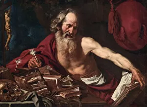 Jerome Gallery: Saint Jerome in his Cell, 1654. Creator: Van de Hamme, Joost (1630-1657)