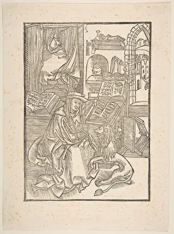 Cardinals Hat Prints: Saint Jerome Extracting a Thorn from the Lions Foot, Lyons, 1508 (copy). n. d