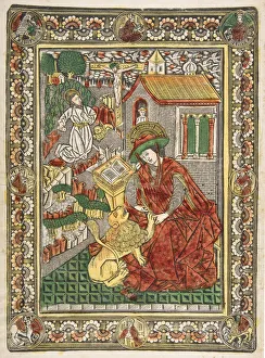 Cardinals Hat Prints: Saint Jerome in Penitence and as a Scholar Removing a Thorn from a Lions Paw (Sch