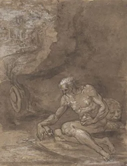 Saint Jerome Praying in a Landscape. 1550-60. Creator: Attributed to Niccolo dell Abate
