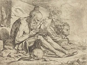 Tenebrist Prints: Saint Jerome Reading, c. 1624. Creator: Jusepe de Ribera