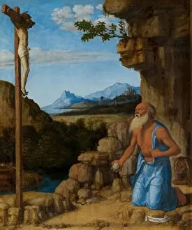 Hermit Collection: Saint Jerome in the Wilderness, c. 1500 / 1505. Creator: Giovanni Battista Cima da