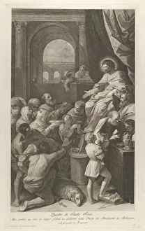 Triumph Gallery: Saint Job seated at right receiving the gifts of the people... ca. 1760-1800