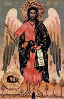 Bulgarian Prints: Saint John the Baptist, 1702. Creator: Bulgarian School