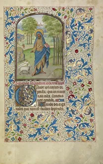 Vrelant Guillaume Prints: Saint John the Baptist; Arenberg Hours, early 1460s. Creator: Willem Vrelant