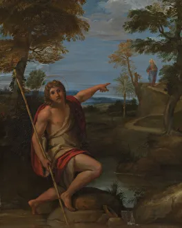 Vision Prints: Saint John the Baptist Bearing Witness, ca. 1600. Creator: Annibale Carracci