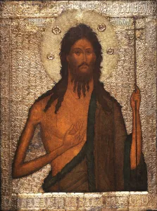 Russian Church Prints: Saint John the Baptist, c. 1560. Artist: Russian icon
