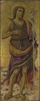 Saint John the Baptist (from Altarpiece: The Virgin and Child with Saints), ca 1475. Artist: Caporali, Bartolomeo (1420-1505)