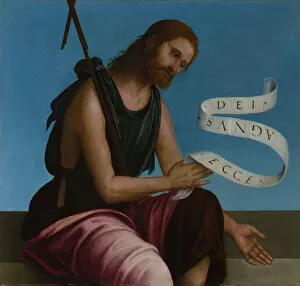 Costa Collection: Saint John the Baptist (High Altarpiece, Oratory of S. Pietro in Vincoli), 1505