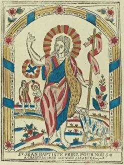 Animal Skin Collection: Saint John the Baptist Pray for Us, c. 1820. Creator: Unknown