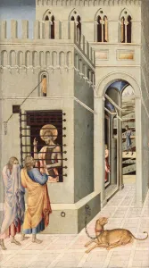 Saint John the Baptist in Prison Visited by Two Disciples, 1455/60 Saint John the Baptist in Prison Visited by Two Disciples, 1455/60