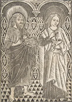 Metalcut Prints: Saint John the Baptist and Saint John the Evangelist, 15th century
