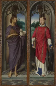 Hans 1433 40 1494 Prints: Saint John the Baptist and Saint Lawrence (Panels of the Pagagnotti Triptych), c. 1480