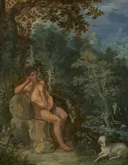 Adam Elsheimer Collection: Saint John the Baptist in the Wilderness, c. 1602 / 03. Creator: Adam Elsheimer