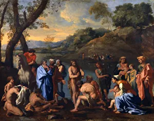 Saint John Baptizing the people, c1636-1637. Artist: Nicolas Poussin