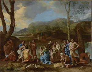 River Jordan Asia Prints: Saint John Baptizing in the River Jordan, about 1630s. Creator: Nicolas Poussin