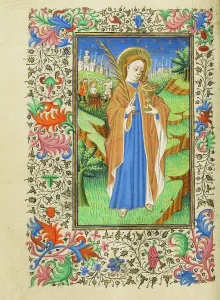 Sir John Fastolf Master Of Prints: Saint John the Evangelist; Book of Hours, about 1430-1440. Creator: Fastolf Master