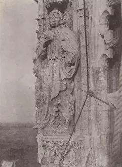 Charles Nègre Collection: Saint John the Evangelist, Chartres Cathedral, c. 1854. Creator: Charles Negre