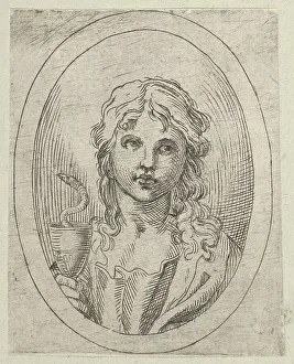 Saint John the Evangelist holding a goblet with a snake emerging from it, from Christ... 1600-1640. Creator: Anon