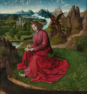 Bouts Gallery: Saint John the Evangelist on Patmos, ca 1465. Artist: Bouts, Dirk, (Workshop)