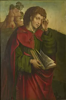 Budapest Collection: Saint John the Evangelist Weeping, c. 1500. Creator: Coter, Colijn de (ca. 1445-ca. 1540)