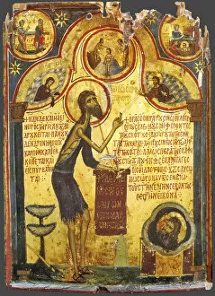 Angel Of The Wilderness Gallery: Saint John the Forerunner with scenes from his life, 13th century. Artist: Byzantine icon