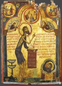 Mount Sinai Prints: Saint John the Forerunner with scenes from his life, 13th century. Artist: Byzantine icon
