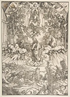 Elders Prints: Saint John before God and the Elders, from The Apocalypse, ca. 1496