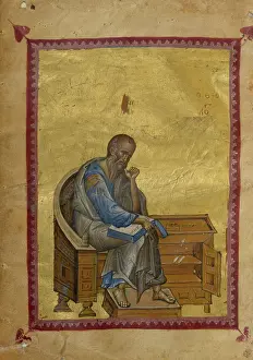 Apostle Prints: Saint John; Gospel Book, late 13th century. Creator: Unknown