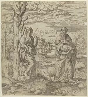 Saint John and Saint Anthony, ca. 1542-45. Creator: Master IQV