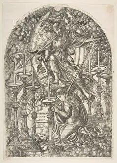 Keys Gallery: Saint John sees Seven Gold Candlesticks, from the Apocalypse.n.d. Creator: Jean Duvet