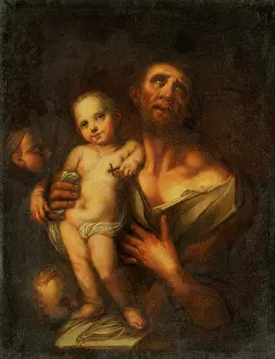 Saint Joseph with Baby Jesus, 1730-1740. Creator: Unknown