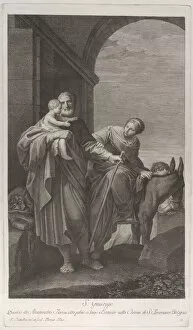 Saint Joseph carrying the Christ Child on the flight into Egypt, 1760-1800