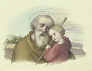 Joachim Prints: Saint Joseph with the Christ Child. Creator: Johann Grund