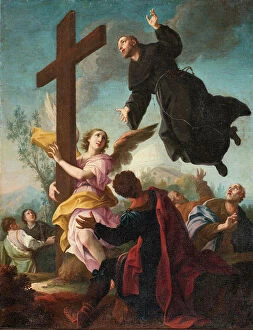 Images Dated 17th December 2019: Saint Joseph of Cupertino in Ecstasy, First half of the 18th cent.. Creator: Cignaroli