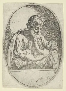 Reni Guido Prints: Saint Joseph holding the infant Christ