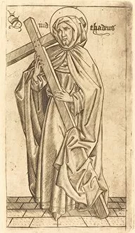 Saint Judas Thaddeus (?) or Saint Simon (?), c. 1470 / 1480. Creator: Israhel van Meckenem