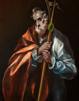 Jude Of James Prints: Saint Jude the Apostle. Artist: El Greco, Dominico (1541-1614)