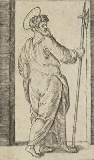 Raimondi Gallery: Saint Jude, holding a halberd in his right hand, from the series Piccoli Santi... ca